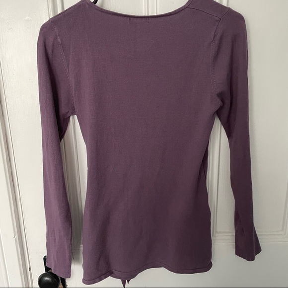 IDO faded purple v neck sweater size small - Picture 5 of 6